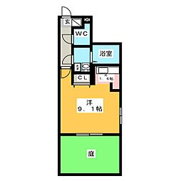 LUORE浄心 ワンルームの間取図画像