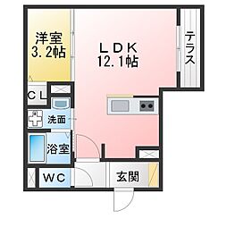 仮)ユアメゾン花の木 1LDKの間取図画像