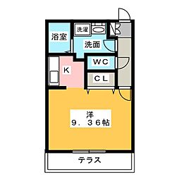 BRANCHE城西 1Kの間取図画像