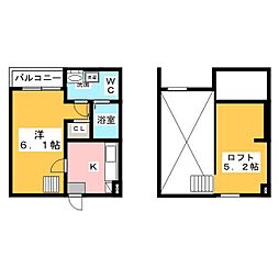 VoirleCiel 1Kの間取図画像