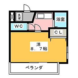 グランドハイツ21 1Kの間取図画像