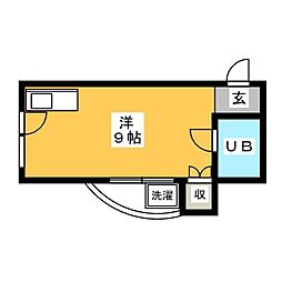 ブラウンハイツ ワンルームの間取図画像