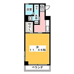 グランデ浅間町 1Kの間取図画像
