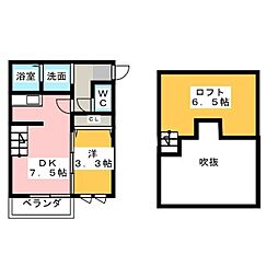 Creo浄心 1LDKの間取図画像