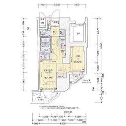 プレリス花の木オルディア 1DKの間取図画像