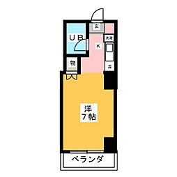 OS・SKYマンション浅間町 ワンルームの間取図画像