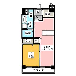 ビベンテ 1LDKの間取図画像