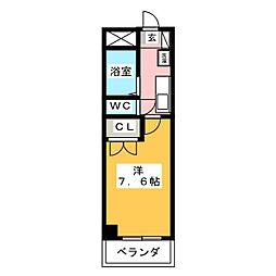 アンプルールフェールエラン 1Kの間取図画像