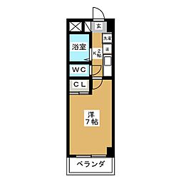 パークサイド古橋 1Kの間取図画像