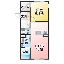 Lucia貝田 1LDKの間取図画像