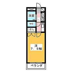 DAIA21 1Kの間取図画像