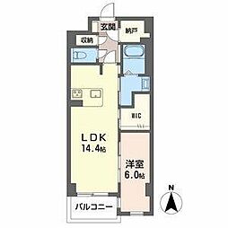 ヴェルデリーフ菊井 1SLDKの間取図画像
