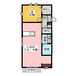 ウィステリア77 1LDKの間取図画像