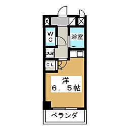 ザ・ロイヤルトップ鳥見 ワンルームの間取図画像