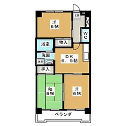 メゾンパトラージュ 3DKの間取図画像
