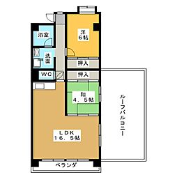 ハイライフメイユウ 2LDKの間取図画像