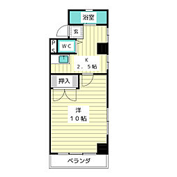 アーバンライフ牧の里 1Kの間取図画像