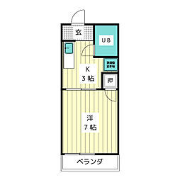 間取図画像 1K