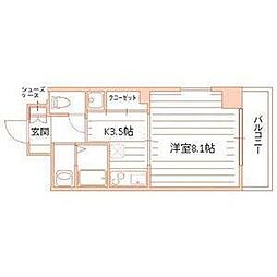 グラン・ソフィア一社(学生専用マンション) 10階1Kの間取り