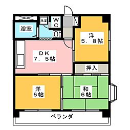 間取図画像 3DK