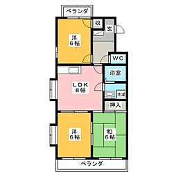 グランドメゾン新池 3DKの間取図画像