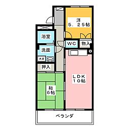 東昭ビル 2LDKの間取図画像