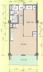 佐藤ビル 1LDKの間取図画像