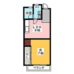 RenoBase本山 1DKの間取図画像