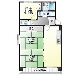 ベルシャトーまき 3LDKの間取図画像