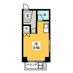 コーポ加藤 ワンルームの間取図画像