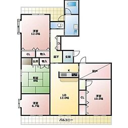 グレース川口 4LDKの間取図画像