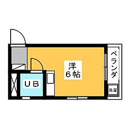 新池第一ビル 1Kの間取図画像