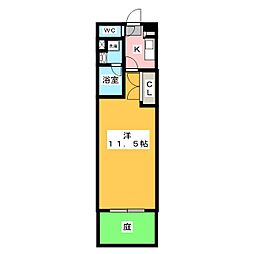 シテイライフ本山東 1Kの間取図画像