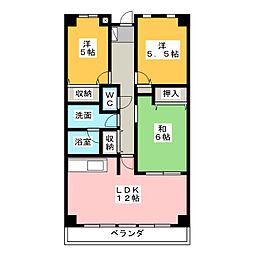 アスリート本郷 3LDKの間取図画像