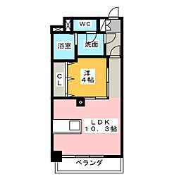 ブランブリエ東山ドゥーエ 1LDKの間取図画像