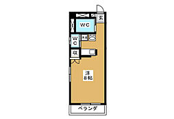 レジデンス一社 ワンルームの間取図画像