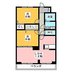 グランドメゾン新池 2LDKの間取図画像