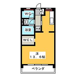 OS.SKYマンション鹿子 ワンルームの間取図画像