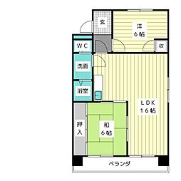 ファミール牧の里 2LDKの間取図画像