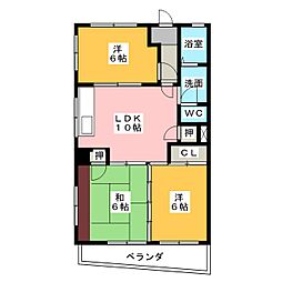 エンプレス名東 3LDKの間取図画像