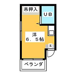 新守山カジウラ 3階ワンルームの間取り