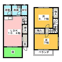 アプト　エーデルワイス 1階2LDKの間取り