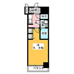 S-RESIDENCE大曽根駅前 11階1Kの間取り
