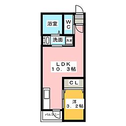 Ｎｏｂｌｅ　Ｒｅｆｉｎｅ 2階1LDKの間取り