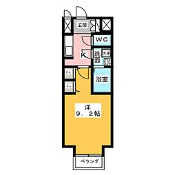 S-RESIDENCE大曽根駅前 13階1Kの間取り