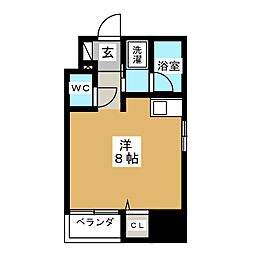 アーバンハイツ桜ケ丘 ワンルームの間取図画像
