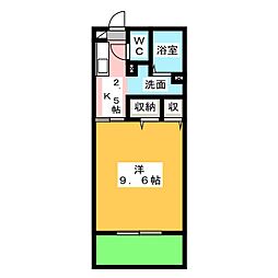 メゾンすみれ 1Kの間取図画像
