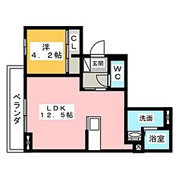 GROWTHマンション 1LDKの間取図画像