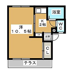 フォーブル塚本 1Kの間取図画像