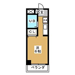 グリーンポート35 ワンルームの間取図画像